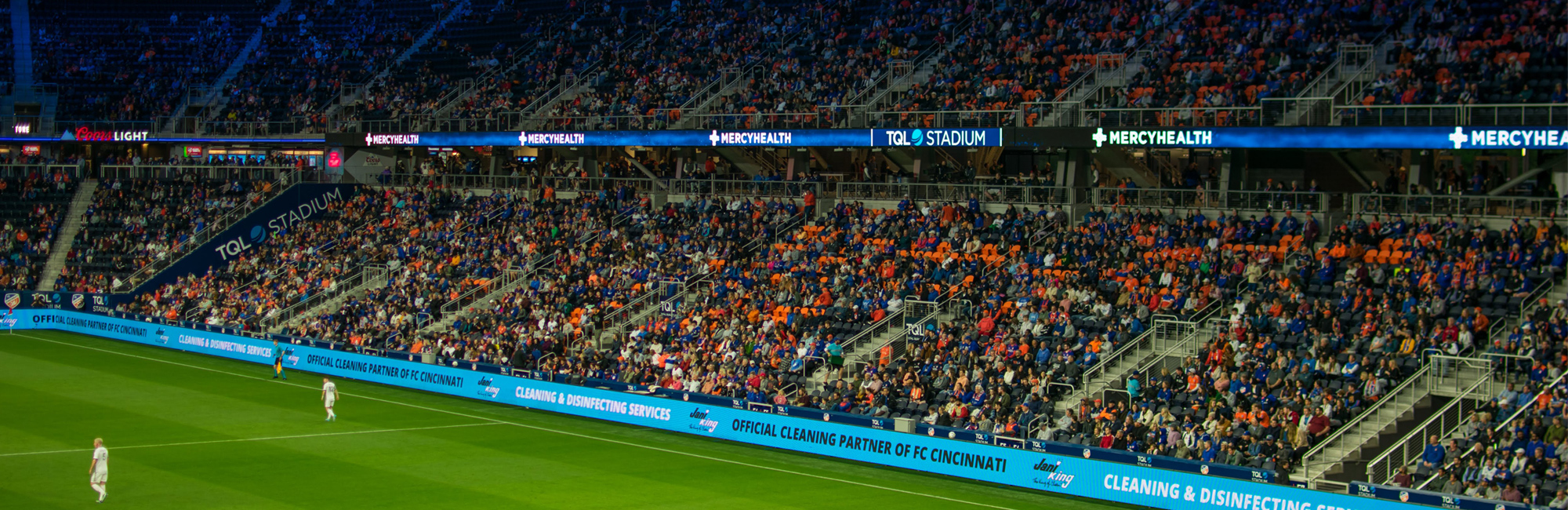 a soccer stadium