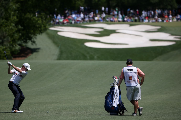 a man playing golf