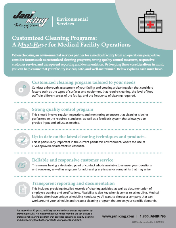 a flyer for the medical services program