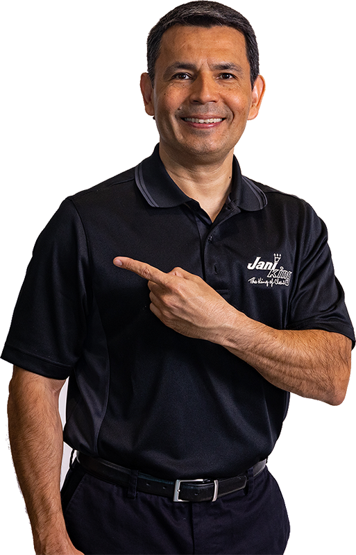 a man in a black shirt and black pants
