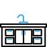 a white and blue icon with a blue arrow a white and blue icon with a blue arrow