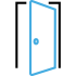 a blue door icon a blue door icon