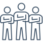 a group of people standing in a circle a group of people standing in a circle