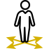 a yellow arrow with three arrows pointing up a yellow arrow with three arrows pointing up