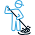 a man with a shovel and a bucket a man with a shovel and a bucket