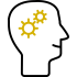 a yellow icon of two gears a yellow icon of two gears